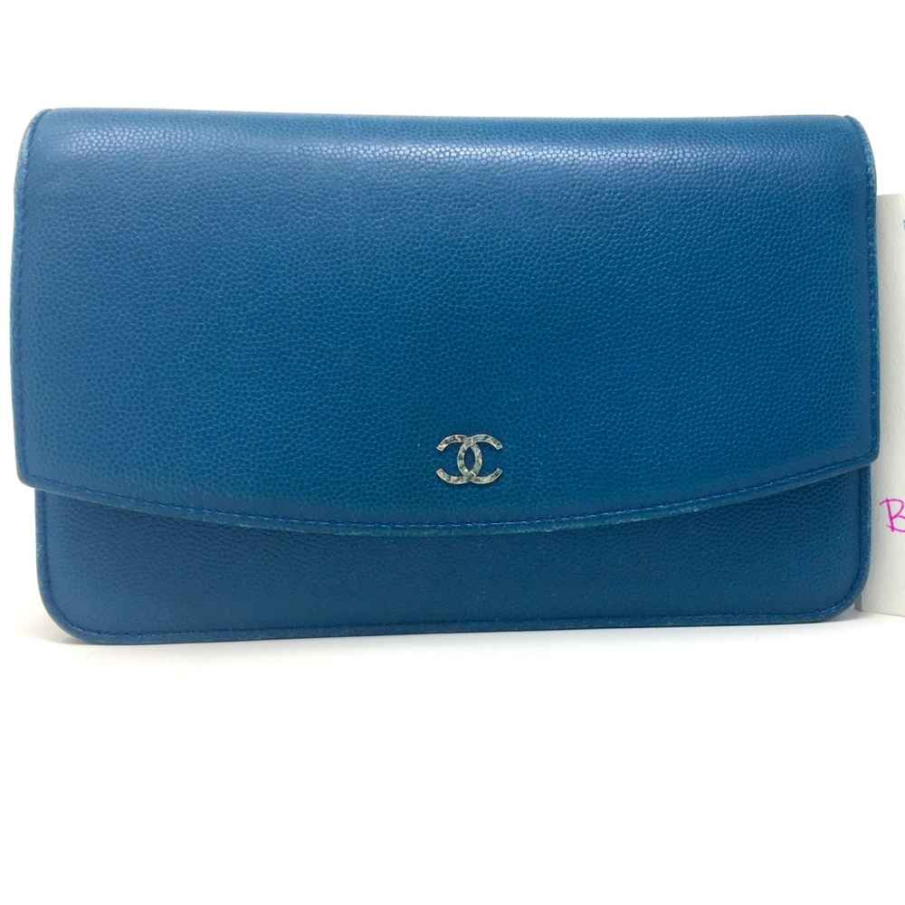 Blue Chanel Vintage Caviar WOC w/SHW